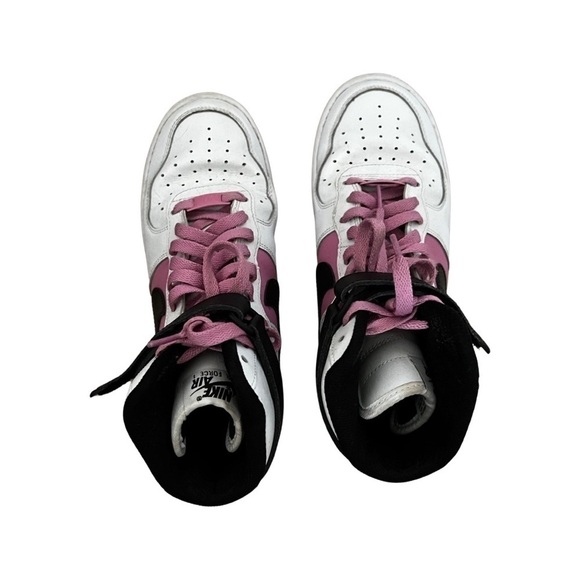 NIKE Women's Air Force 1 High Pink White Sneakers Sz 8.5 - Picture 4 of 5